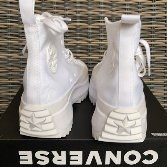 Converse Chuck Taylor All Star Run Star Hike Hi White/White WMNS Triple White - Picture 14 of 16